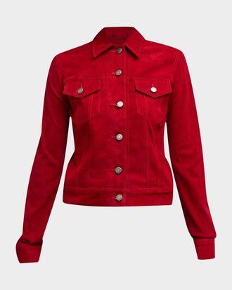 Co&ucirc;t de la Libert&eacute; Donna Suede Trucker Jacket