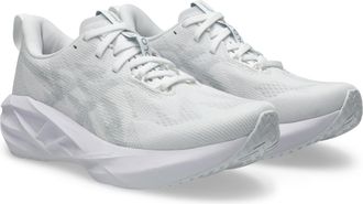 Asics Laufschuh ASICS NOVABLAST 5, Damen, Gr. 41,5, wei&szlig;, piedmont grau, Synthetik, Schuhe Laufschuh