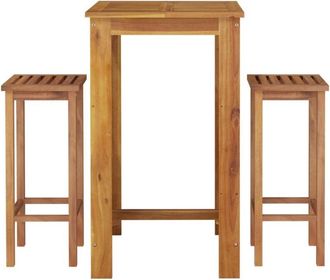 vidaXL vidaXL 3 Piece Garden Bar Set Solid Wood Acacia