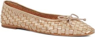 Dune London Heat Leather Ballet Flat in Gold at Nordstrom, Size 11Us
