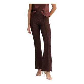 Guess Broeken, Dames, Bruin, M, Polyester, Naleny Wijde Broek