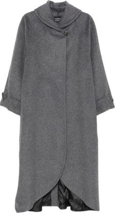 Emporio Armani Jassen, Dames, Grijs, M, Nylon, Grijze Zijde & Nylon Jas