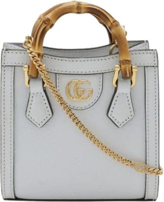 Gucci Pre-owned Mini Shoulder Bag - Dames - Vintage Mini Tas - Blauw - ONE Size - Leer - Vintage