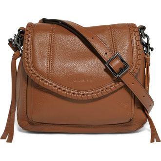 Aim&eacute;e All for Love Leather Mini Crossbody Bag in Chestnut at Nordstrom
