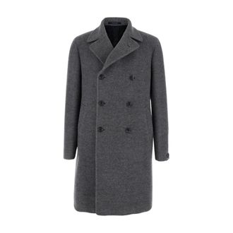 Tagliatore Arden Double-Breasted Jas - Heren - Mantel - Grijs - XL - Wol - Jassen