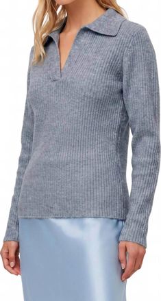 Fifteen Twenty Daphne Collared Sweater In Glacier