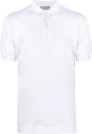 John Smedley White Adrian polo shirt