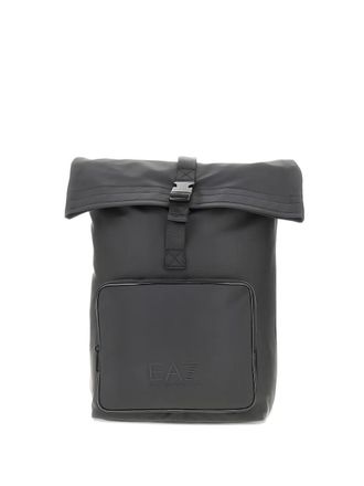 Emporio Armani roll top backpack - unisex - Polyester/Polyurethane/Polyester - One Size - Black
