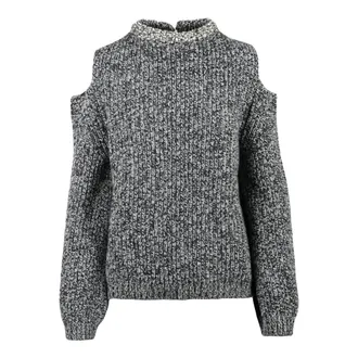 Circus Hotel Truien & Vesten, Dames, Grijs, M, Kasjmier, Maglione con applicazioni