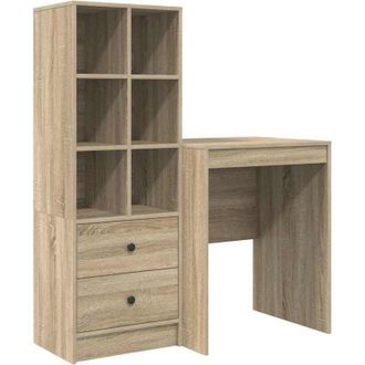 vidaXL Escritorio Con Almacenamiento Con Caj&oacute;n 2 Pcs Roble Sonoma Vidaxl