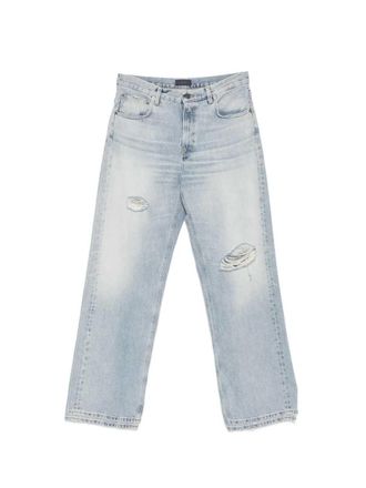 Haikure jeans met wijde pijpen en een verweerde afwerking