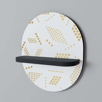 OEM Spotted Daze Estante Ovalado Negro