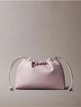Calvin Klein Womens Drawstring Crossbody Bag - Pink