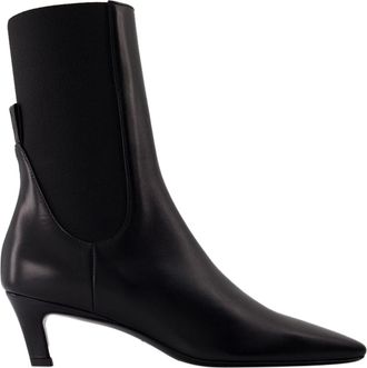 Toteme The Mid Heel Boots - TOTEME - Leather - Black