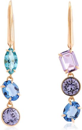 Swarovski Gema Gold-Tone Plated Asymmetrical Earrings
