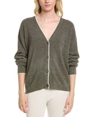 Barefoot Dreams Cozychic Ultra Lite Contrast Ribbed Cardigan
