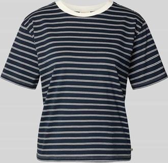 Tom Tailor Denim Boxy Fit T-Shirt aus reiner Baumwolle in Marine, Gr&ouml;&szlig;e XS