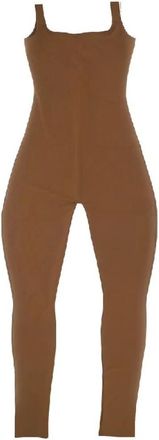 Entire studios Entire Studios, Jumpsuits & Playsuits, Dames, Bruin, XS, Nylon, Square Neck Catsuit Nylon Spandex