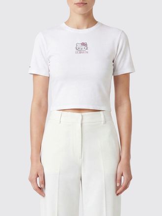 MC2 Saint Barth T-shirt Hello Kitty cropped in cotone con strass