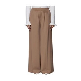 Kaos Kaos, Broeken, Dames, Beige, M, Wijde broek