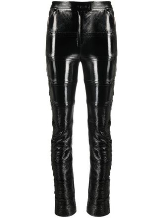 Courr&egrave;ges Broek met diamanten - Zwart