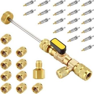 OEM Herramienta Para Extraer N&uacute;cleos De V&aacute;lvulas, Conexi&oacute;n De Sistema De 1/4, Herramienta Para Reparar L&iacute;neas De Aire Acondicionado Para T&eacute;cnicos De Hvac