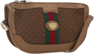 Gucci Pre-owned Cross Body Bags, female, Brown, Size: ONE SIZE Pre-owned Vintage Cross Body Bag