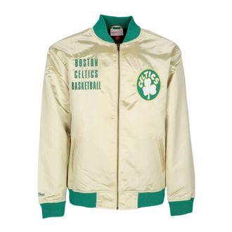 Mitchell & Ness Boston Celtics Vintage Lichtgewicht Satijnen Jas - Heren - Bomber jackets - Geel - L - Satijn - Jassen