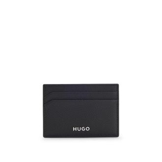 HUGO BOSS Grained-leather card holder with logo detail