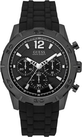 Guess Accessoires, Heren, Zwart, ONE Size, Analoge Horloge van Siliconen