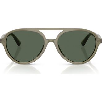 Jimmy Choo London 55mm Pilot Sunglasses in Opaline Green /Dark Green at Nordstrom