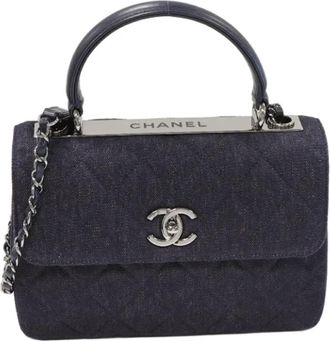 Chanel Pre-owned Denim handbags - Dames - Vintage Handtas - Blauw - ONE Size - Denim - Vintage