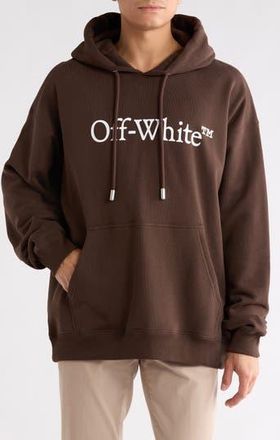Off-white Big Bookish Skate Graphic Hoodie in Chocolate-White at Nordstrom Rack, Size X-Small