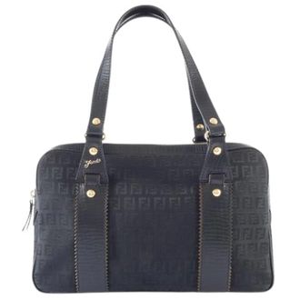 Fendi Pre-owned Canvas fendi-bags - Dames - Pre-owned - Zwart - Maat: ONE Size Leer