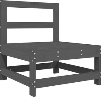 vidaXL Sof&aacute; Central De Jard&iacute;n Madera Maciza De Pino Gris Vidaxl