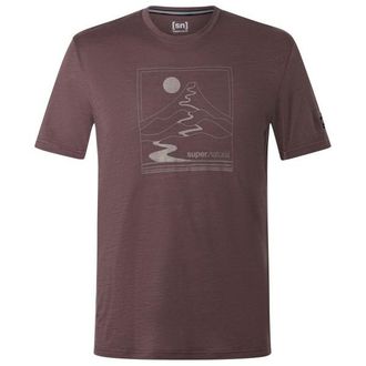 super.natural Trace Hill Tee Merinoshirt f&uuml;r Herren | braun/lila