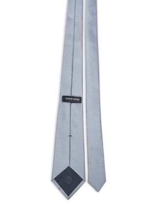 Giorgio Armani Mens Silk Tie Aquamarine Jacquard Light Blue Ties & Bow