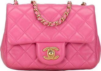 Chanel Pre-owned Vintage Quilted Leather Flap Bag - Dames - Vintage Schoudertas - Roze - ONE Size - Leer - Vintage