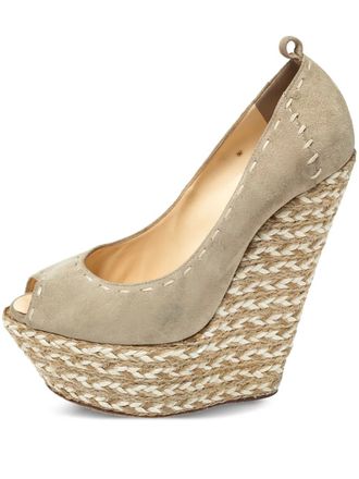 Giuseppe Zanotti Espadrilles met sleehak - Beige