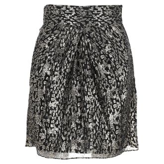 Iro Jeyna geplooide chiffon minirok in veelkleurige zijde