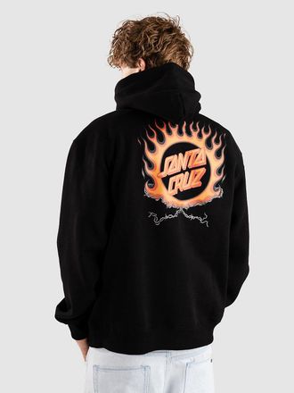 Santa Cruz Forging Dot Felpa con Cappuccio nero