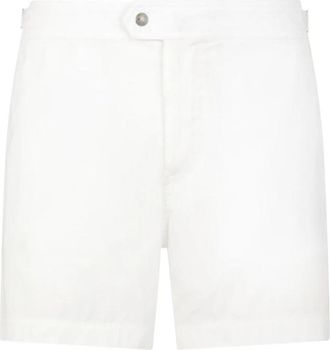 Tom Ford Compact Poplin Zwemshorts - Heren - Strandmode - Wit - 2XL - Badmode