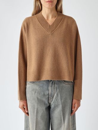 Twinset Maglia con scollo a V in misto lana e cashmere con bordi a costine