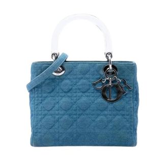Dior Pre-owned Lady Satchel - Dames - Pre-owned - Blauw - Maat: ONE Size Denim