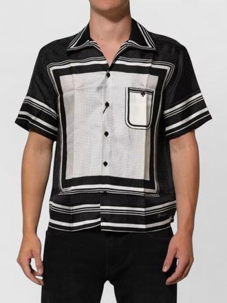 Dolce & Gabbana silk printed polo shirt