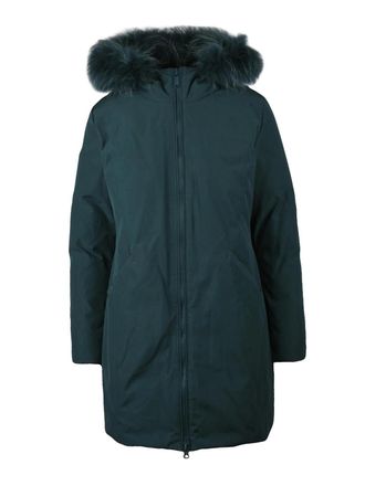 Bomboogie Forest Green Fitted Polyester-Blend Parka