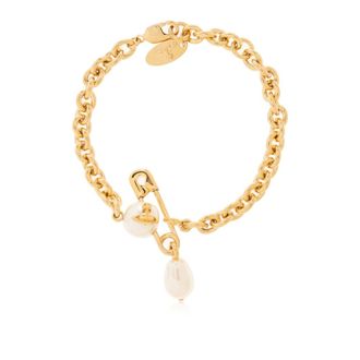 Vivienne Westwood Bracelets, female, Yellow, Size: ONE SIZE Bracelet with Pearl Charms