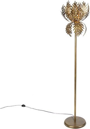 QAZQA Vintage Floor Lamp Gold - Botanica Simplo