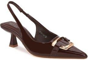 Berness Kitten Heel Slingback Pump in Brown at Nordstrom Rack, Size 6.5
