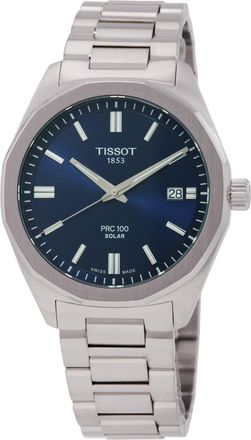 Tissot PRC Quartz Solar-Powered Blue Dial Watch T1514221104100